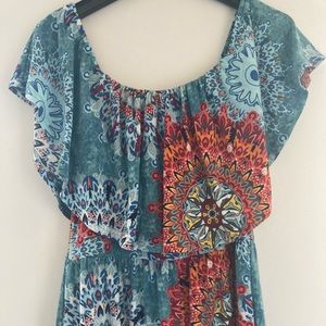 Amazon size L multi colored maxi dress. NWT